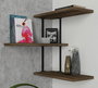 Hanah Home Frisbi Estantería de Pared Industrial Nogal y Negro